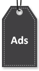Tag with the word ads